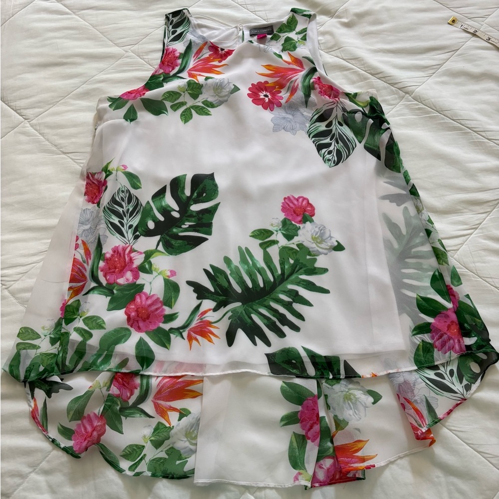 Tropical Floral Sleeveless Top EUC size S